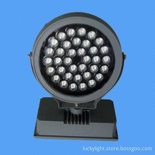 LED Floodlight with Aluminum Alloy Body and PMMA/Glass Diffuser